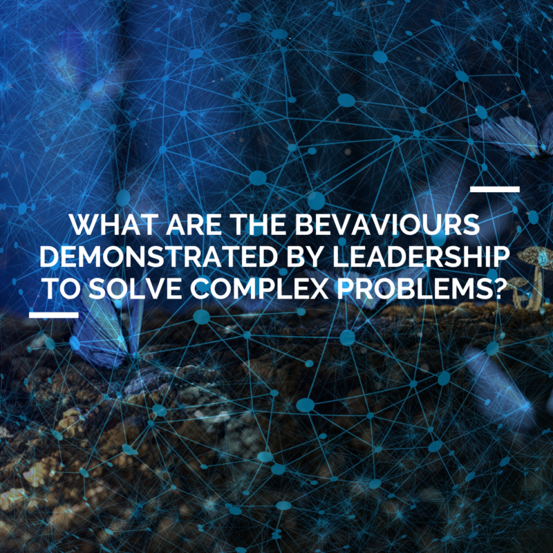 Episode 3 Banner: What are the bevaviours demonstrated by leadership to solve complex problems?